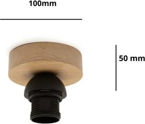 Brilagi - Plafoniera PARTY 1xE27/60W/230V Ø 10 cm rovere