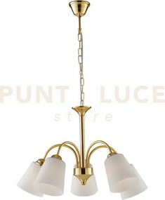 Lampadario a lampadario a sospensione 1162 oro 5 luci attacco e14 6...