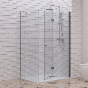 Box doccia 100x90 cm apertura soffietto e lato fisso | KS7000 - KAMALU