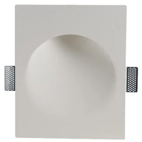 Applique da Incasso in Gesso Pitturabile Rettangolare GU10