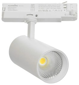 Faro LED 40W Dimmerabile 0-10V per Binario Trifase, 38/60°, Bianco, CCT Colore Bianco Variabile CCT