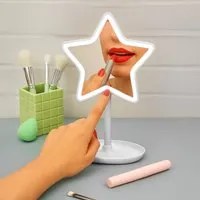 Specchio da tavolo stella con led bianco