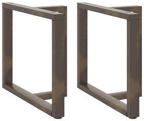 Gambe Tavolo Pranzo A T 2 Pz Naturale 90x35x(72-73) Cm Acciaio /