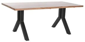 Tavolo da Pranzo DKD Home Decor Naturale Nero Metallo 180 x 90 x 75 cm