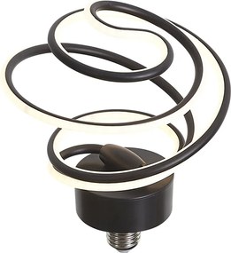 Lampadina decorativa LED E27 nera a spirale 6W 370 lm 3000K