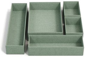 Set di organizer per cassetti in cartone 5 pz Emma Paper Laminate – Bigso