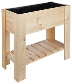 Fioriera Rialzata 92x41x80 Cm İn Legno Di Pino /