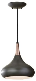 Feiss FE-BESO-P-M-DBZ - Lampadario a cavo BESO 1xE27/60W/230V Ø25,4 cm nero/rame