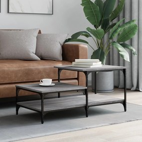 Tavolino Salotto Grigio Sonoma 100x50,5x45cm Legno Multistrato /