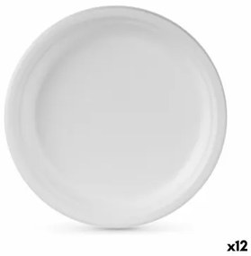 Set di piatti Algon Monouso Bianco Canna da Zucchero 25 cm (12 Unità)