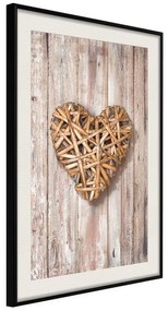 Poster  Wicker Love  Cornice Quadri Cornice nera con pass-partout, Larghezza x Altezza Home decor 40x60