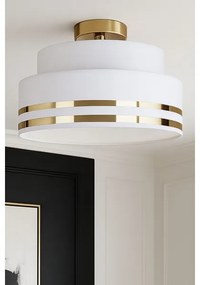 Plafoniera TAMI 1xE27/60W/230V diametro 40 cm bianco/oro