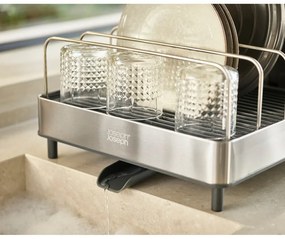 Scolapiatti in metallo blu-argento Extend - Joseph Joseph