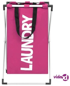 vidaXL Portabiancheria Rosa