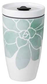 Tazza da viaggio in porcellana verde e bianca Villeroy &amp; Boch , 350 ml Like To Go - like | Villeroy &amp; Boch