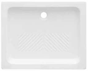 Piatto doccia 80x120 H 4 rettangolare in ceramica bianca con