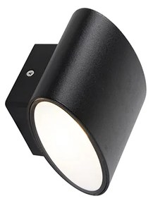 Lampada da parete per esterni moderna nera con LED IP44 - Ovum