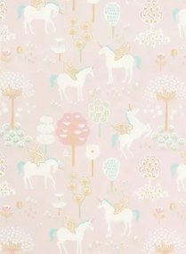 Majvillan Tapete True Unicorns - Soft Pink/ Turquoise
