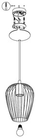 Eglo 49477 - Lampadario NEWTOWN 1xE27/60W/230V
