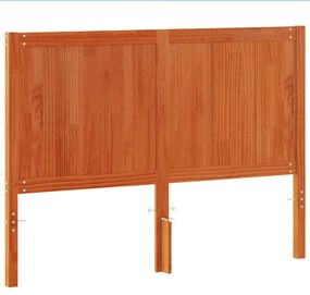 Testiera marrone cera 150 cm in legno massello di pino