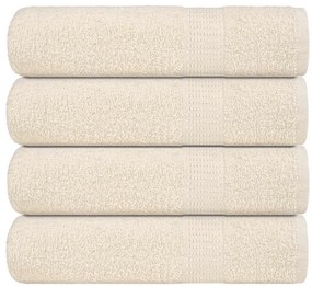 Asciugamani Doccia 4 Pz Crema 70x140 Cm 360 G/m² 100% Cotone /