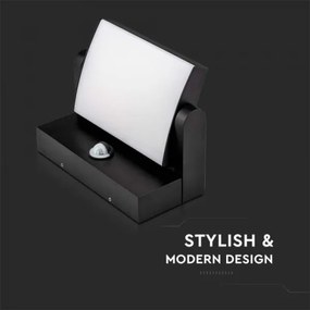 Lampada da parete LED esterna con sensore LED/17W/230V 3000K IP65 nero