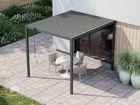 PRIMEYARD Pergola 3x2,5m, tetto lamellare, antracite - (GFPV01105)