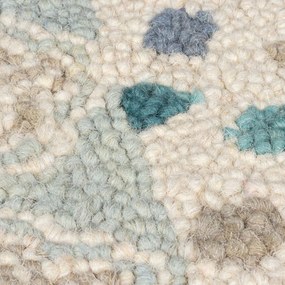 Tappeto blu/beige in lana tessuto a mano 120x170 cm Eloise Patchwork – Flair Rugs