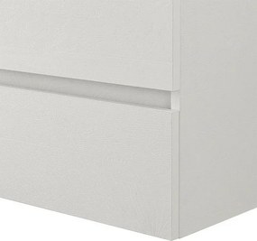 Mobile bagno sospeso 70 cm rovere bianco completo con lavabo Nadia