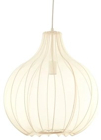 Lampadario beige con paralume in tessuto ø 50 cm Elati - Light &amp; Living