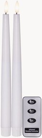 Set di 2 candele a LED con timer e telecomando Flame Slim