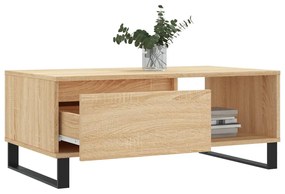 Tavolino salotto rovere sonoma 90x50x36,5 cm legno multistrato