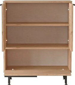 Scarpiera Da Ingresso Mobile Multifunzione 75x36x90 Con Piedini Neri Ocean Legno