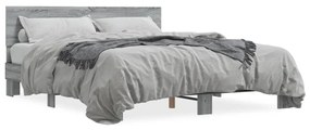 Giroletto Grigio Sonoma 160x200 Cm İn Legno Multistrato Metallo /