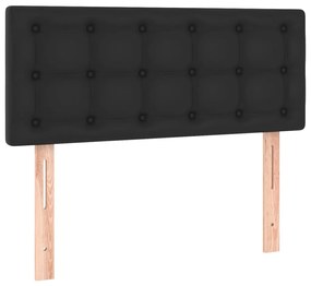 Testiera nera 80x5x78/88 cm in similpelle