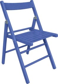 Sedia pieghevole in legno colorata BLU