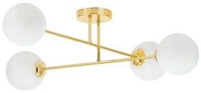 Lampadario a sospensione con supporto rigido 4xE27/35W/230V diametro 70 cm oro