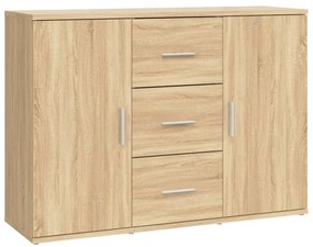 Credenza rovere sonoma 91x29,5x65 cm in legno multistrato