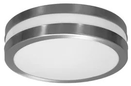 Plafoniera Rotonda in Acciaio Inossidabile 2 basi E27 Ø28cm IP54