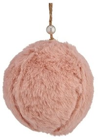 Palla di Natale Peluche Rosa scuro 8 x 8 x 8 cm (12 Unità)