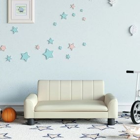 Divano Per Bambini Crema 70x45x30 Cm İn Similpelle /