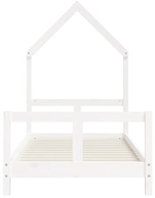 Giroletto per bambini bianco 80x160cm in legno massello di pino