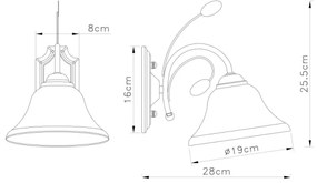 Globo 69007-1W - Applique POSETS 1xE27/60W/230V