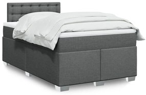 Giroletto A Molle Con Materasso Grigio Scuro 120x200 Cm Tessuto /