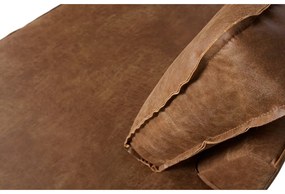 Divano angolare marrone (con penisola a destra/a L) con rivestimento in finta pelle Rodeo – WOOOD