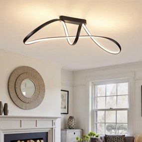 Brilagi-LED Plafoniera dimmerabile TWISTER LED/60W/230V 3000-6000K nero + telecomando