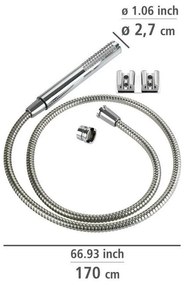 Flessibile doccia per lavabo con doppio supporto a parete - Wenko