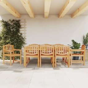 Set da pranzo per giardino 9 pz in legno massello di teak