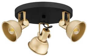 Argon 6243 - Faretto LENORA 3xE14/7W/230V oro/nero