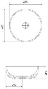 Cersanit K116-048 - Lavabo MODUO da appoggio pr. 40 cm ceramica bianco lucido